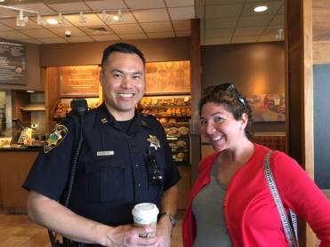 All smiles when coffee and community are involved!